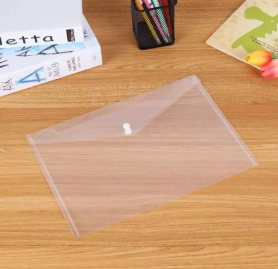Customized Logo Printed A5 Clear Bag File Folder