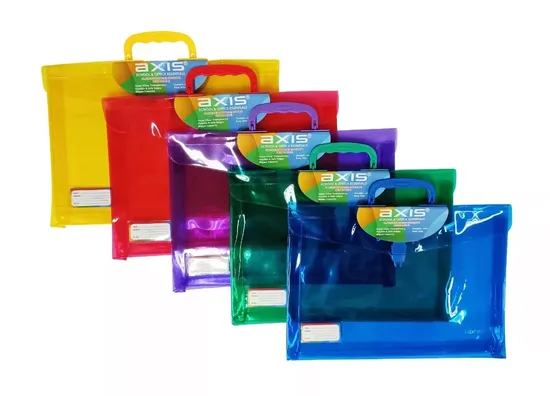 Expanding Plastic Envelope with Handle and Pushlock
