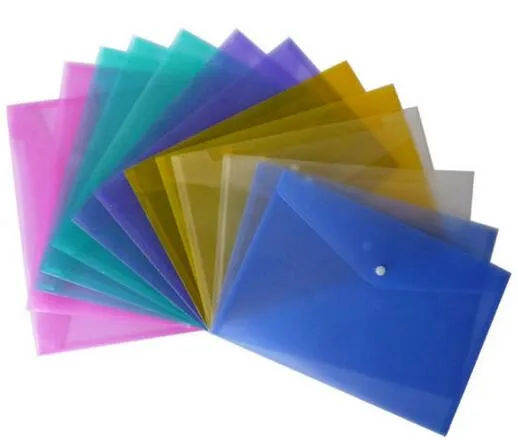 Customized Colorful A4/A5/FC File Bag with Button (F027)
