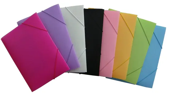 Customized Circle Texture File Folder with Elastic Band (F034)