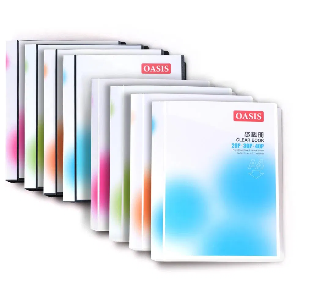 Oasis 30 Pages Clear Book with Colorful Paper Cover