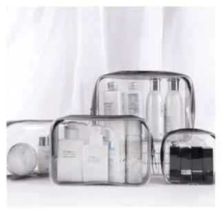 Simple Waterproof Transparent Makeup Bag Set for Women Workout