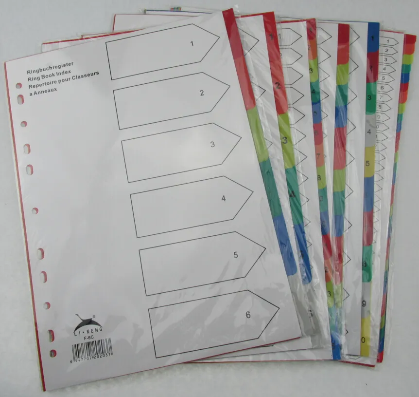 Index Tab Divider/ Plastic File Folder (B3109)