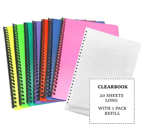 School Office 20 Sheets Clearbook Long and Short Size with Spiral
