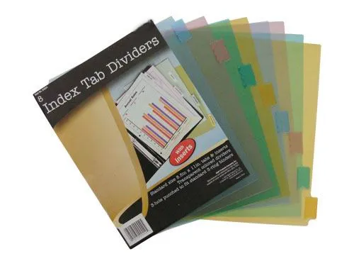 Assorted Index Divider -6 Tab/PP Folder (F-A035)