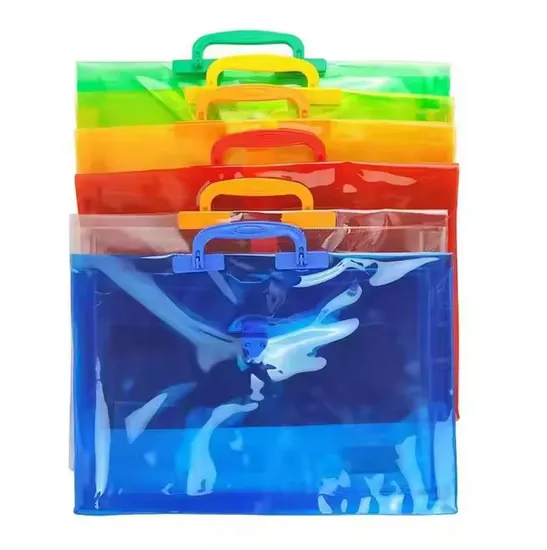 Expanding Plastic Envelope with Handle and Pushlock