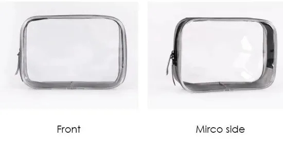 Simple Waterproof Transparent Makeup Bag Set for Women Workout
