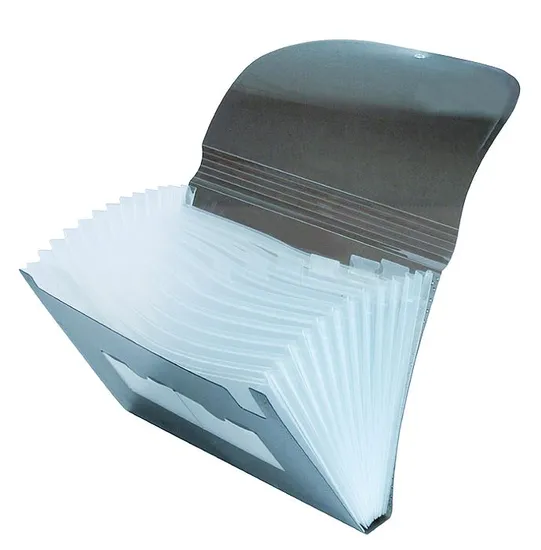 13 Pockets Expanding File with Button -F2161