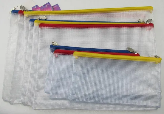 A5 Transparent Ppzipper File Bag (D8010)