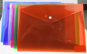 Customized Colorful A4/A5/FC File Bag with Button (F027)