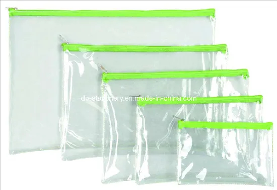 PVC Plastic Stationery Bag/Document Bag (V7102)