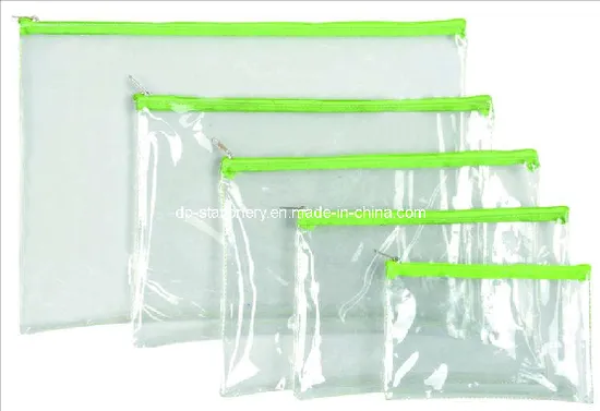 PVC Plastic Stationery Bag/Document Bag (V7102)
