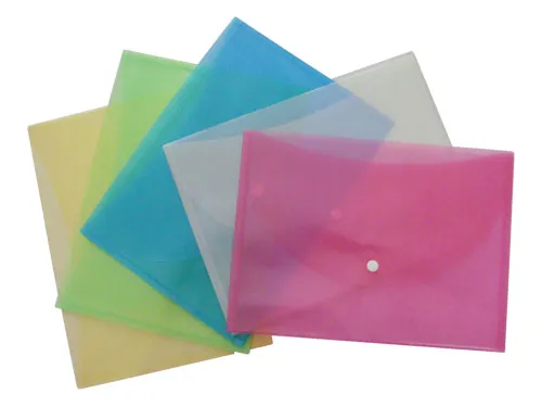 Customized Colorful A4/A5/FC File Bag with Button (F027)