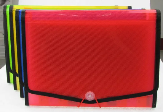 Customized Expanding File with Elastic Band, Heming and Button (E051)