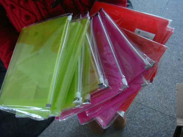 PVC Plastic Stationery Bag/Document Bag (V7102)