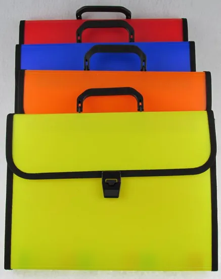 30 Dividers Briefcase with Handle and Cloth Edge