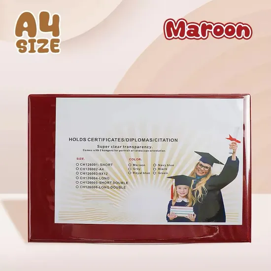 Single Sided Certificate Holder A4 Size